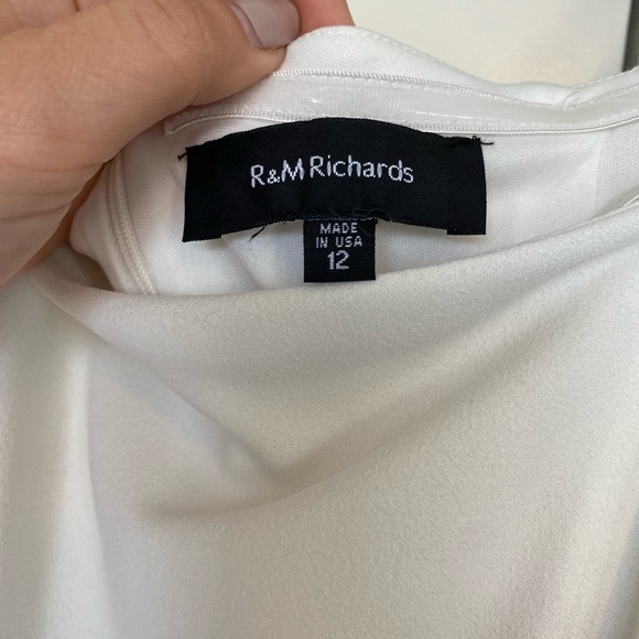 Women’s R&M Richards Dress; White; Size 12; LIKE NEW - ONLY WORN ONCE - Picture 3 of 5